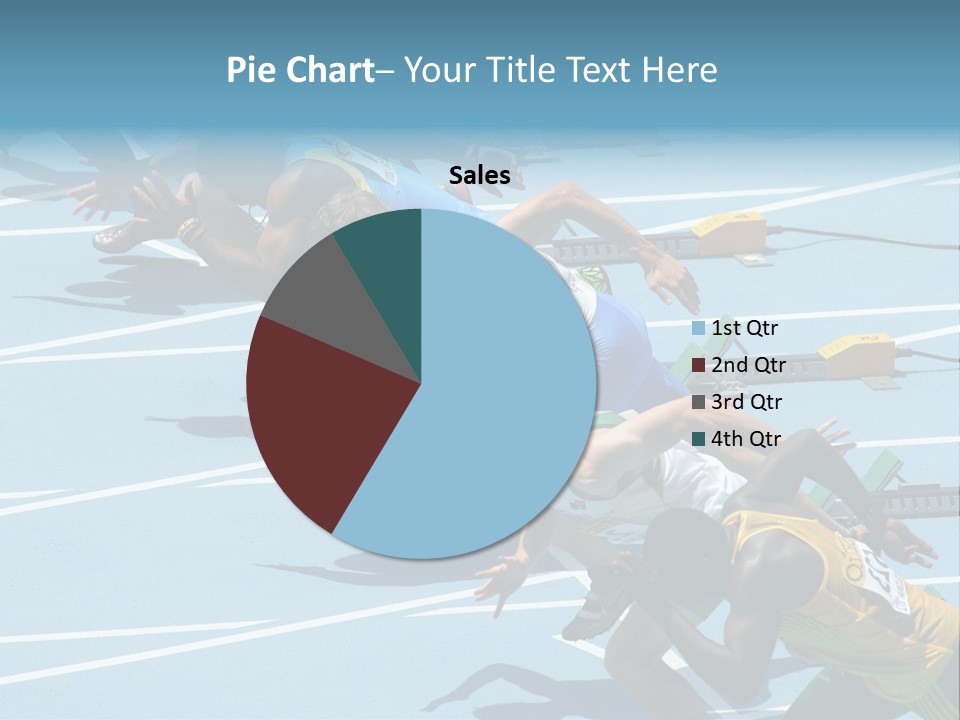 Blue Start Runner PowerPoint Template