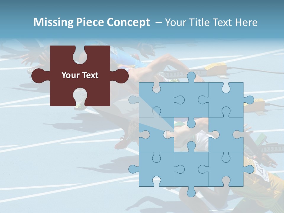 Blue Start Runner PowerPoint Template