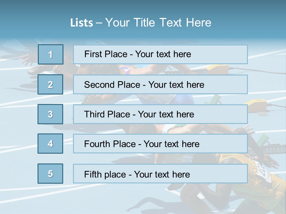 Blue Start Runner PowerPoint Template