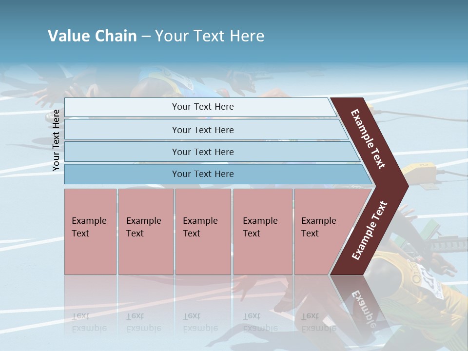 Blue Start Runner PowerPoint Template