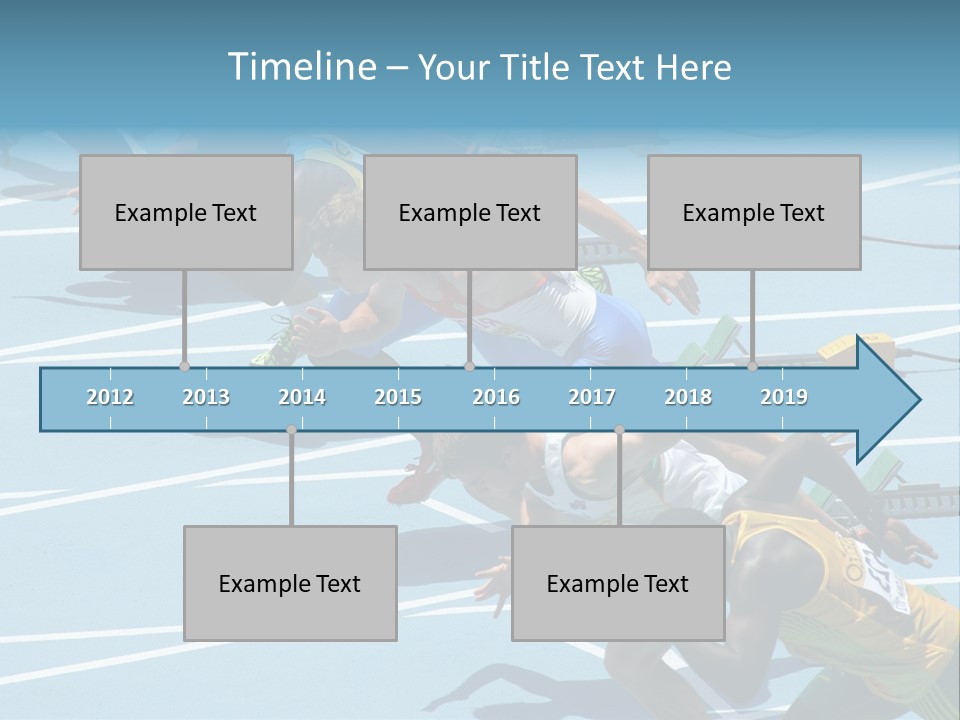 Blue Start Runner PowerPoint Template