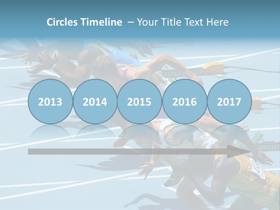 Blue Start Runner PowerPoint Template