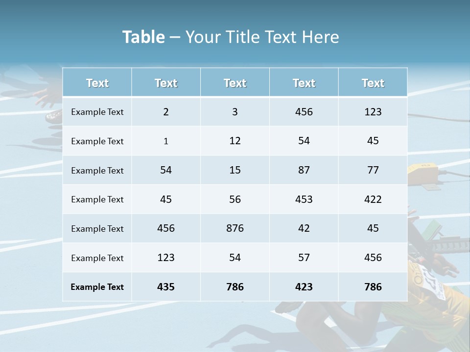Blue Start Runner PowerPoint Template