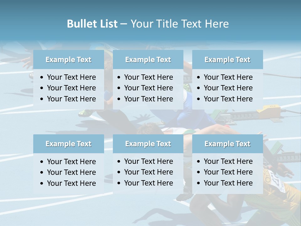 Blue Start Runner PowerPoint Template