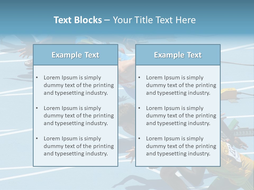 Blue Start Runner PowerPoint Template