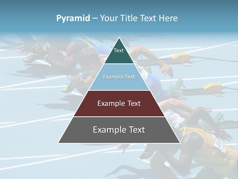 Blue Start Runner PowerPoint Template