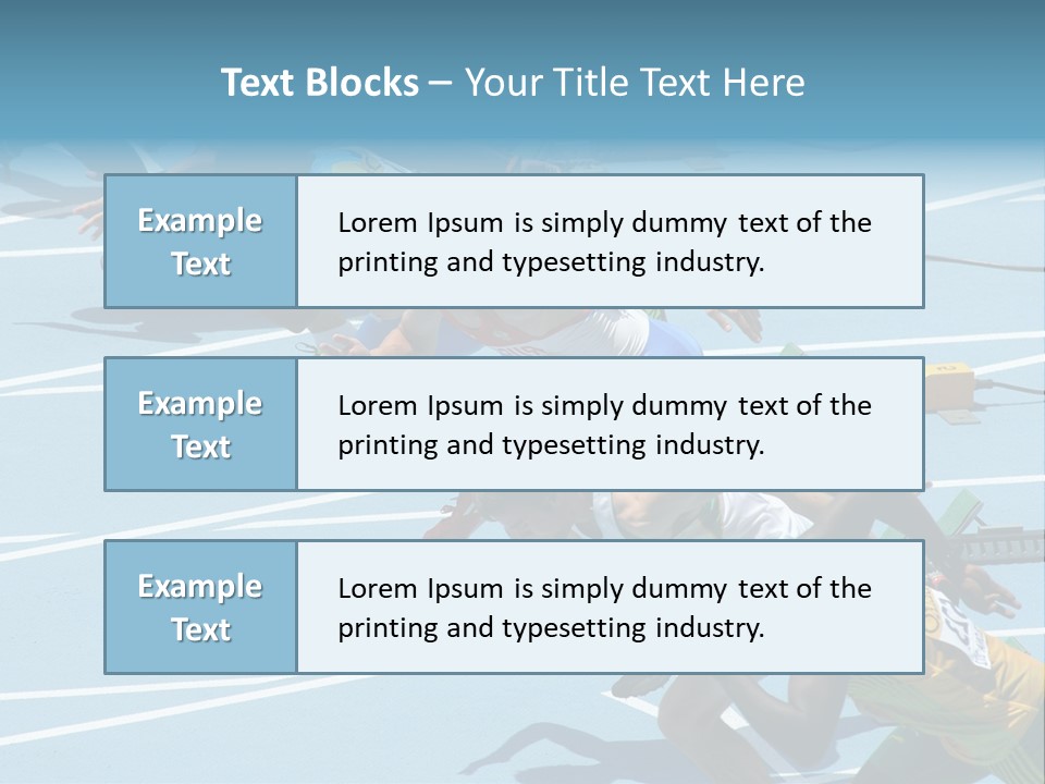 Blue Start Runner PowerPoint Template