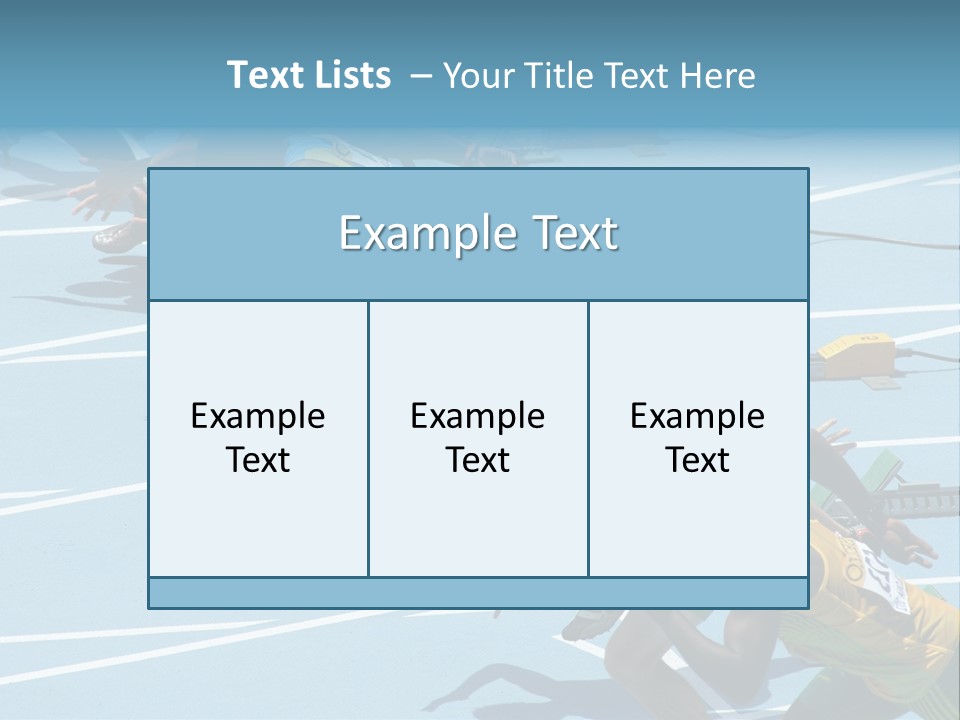 Blue Start Runner PowerPoint Template