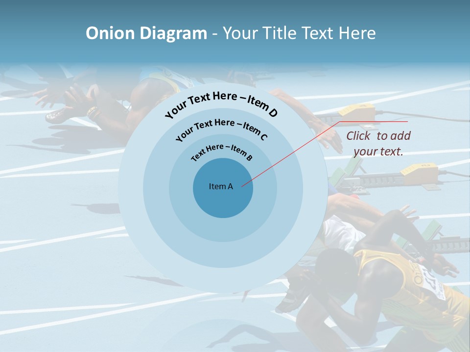 Blue Start Runner PowerPoint Template