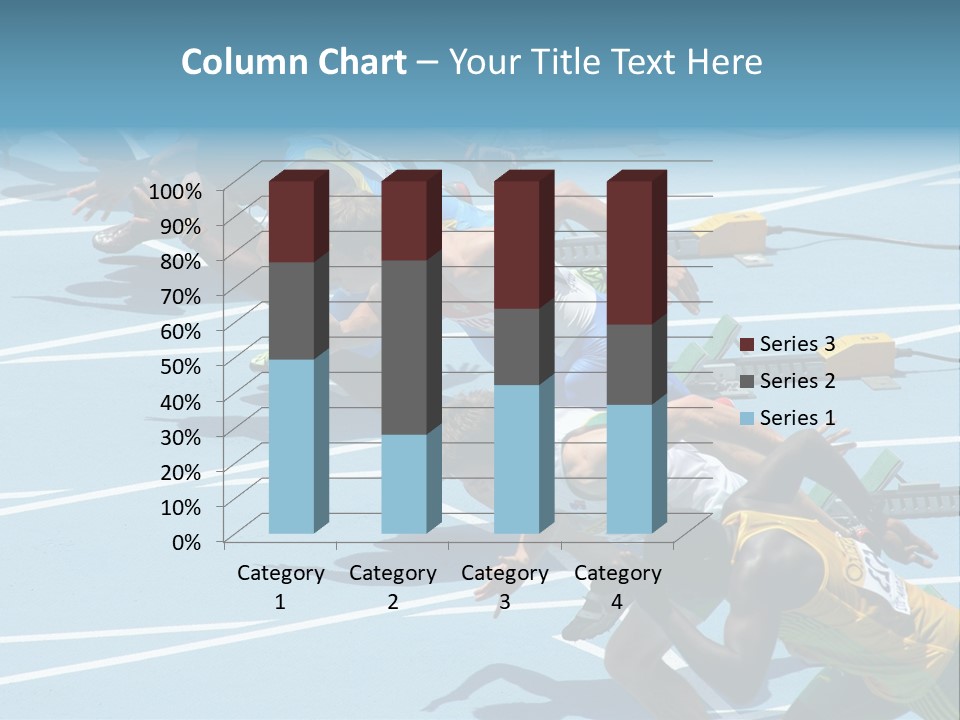 Blue Start Runner PowerPoint Template