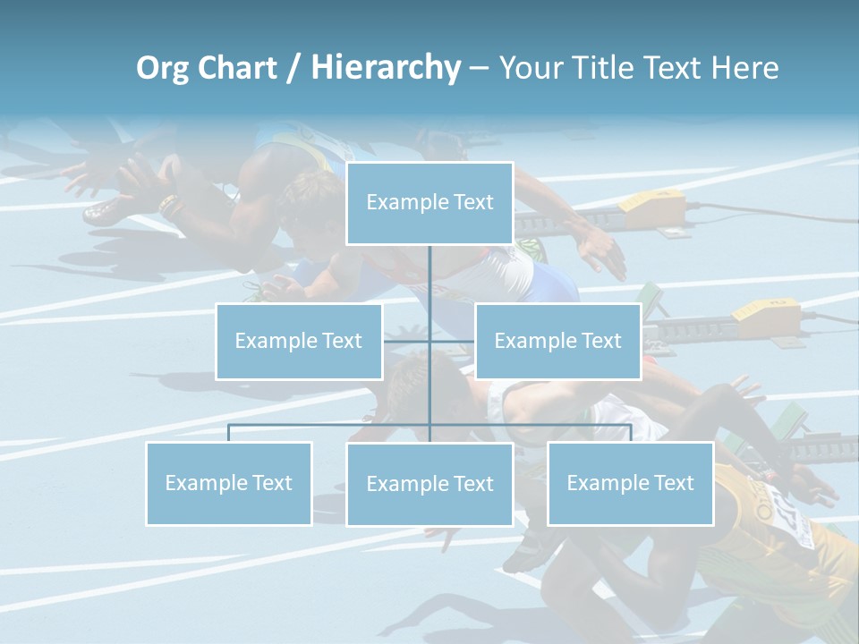 Blue Start Runner PowerPoint Template