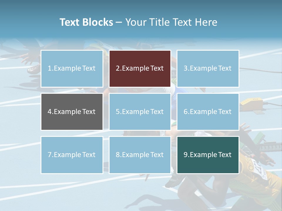 Blue Start Runner PowerPoint Template
