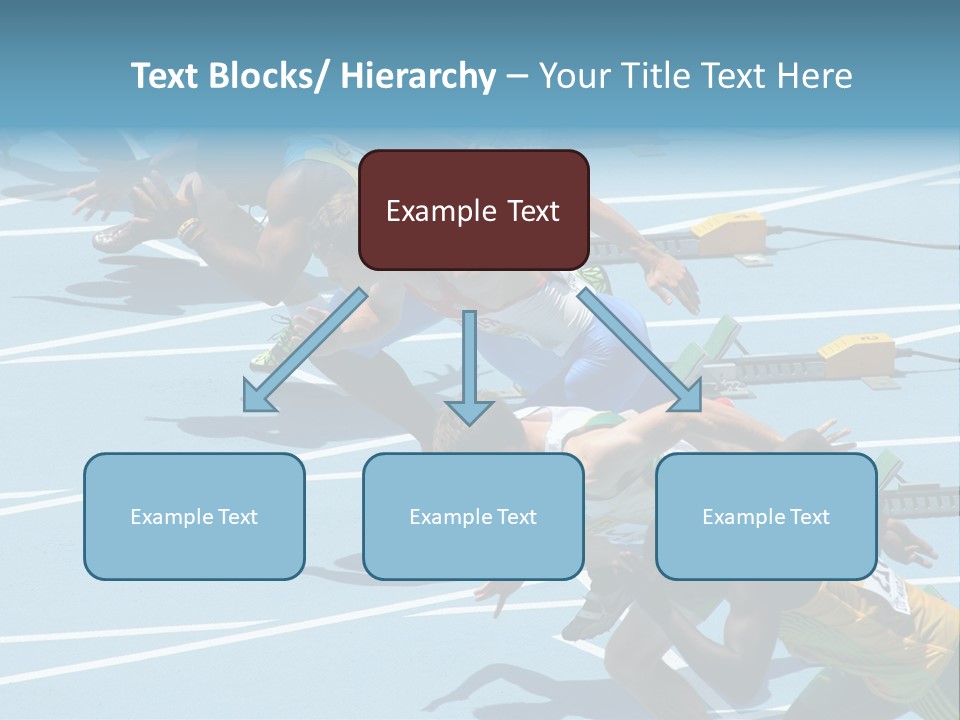 Blue Start Runner PowerPoint Template