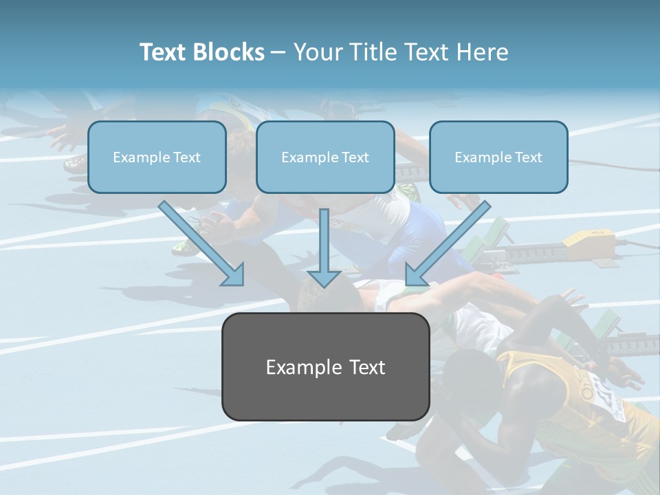 Blue Start Runner PowerPoint Template