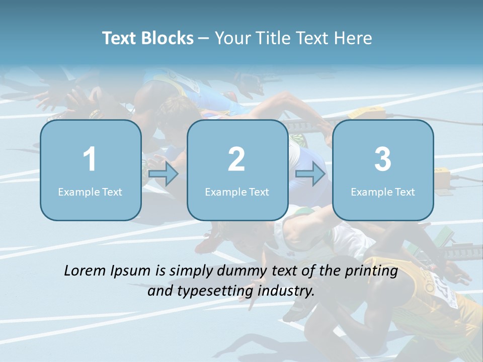 Blue Start Runner PowerPoint Template