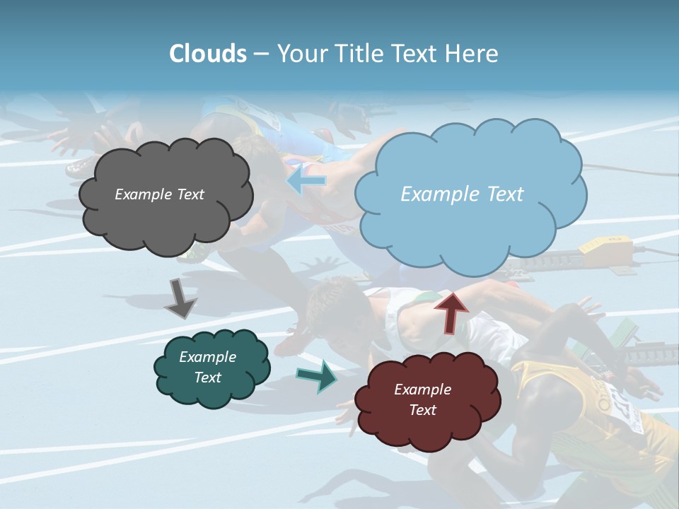 Blue Start Runner PowerPoint Template