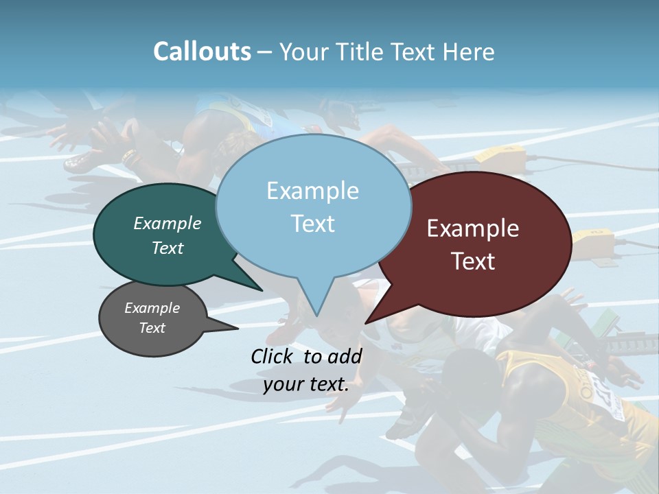 Blue Start Runner PowerPoint Template