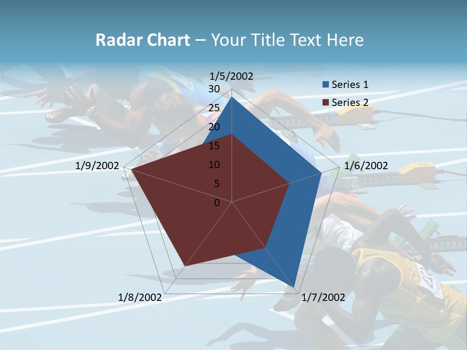 Blue Start Runner PowerPoint Template