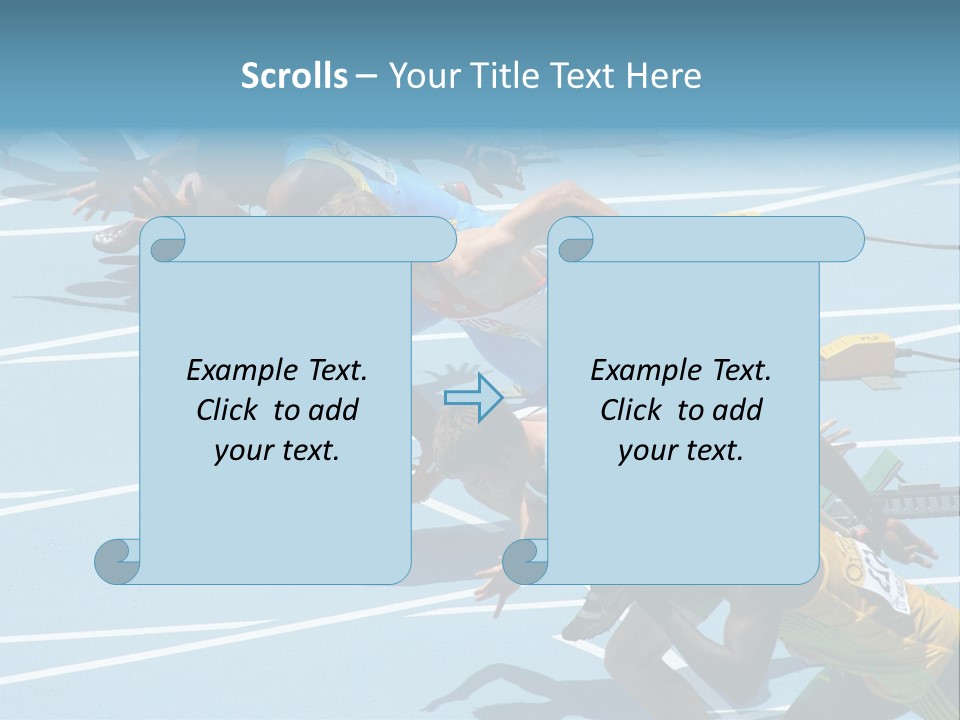 Blue Start Runner PowerPoint Template