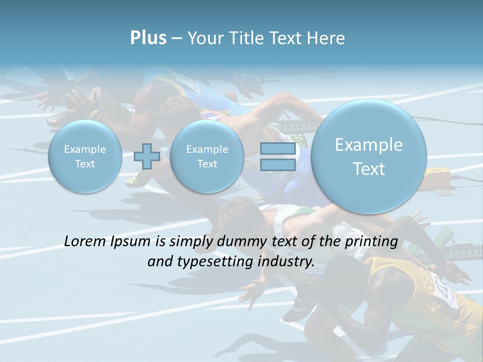 Blue Start Runner PowerPoint Template
