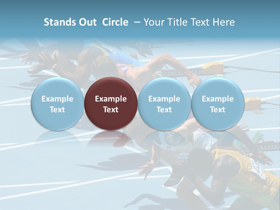 Blue Start Runner PowerPoint Template