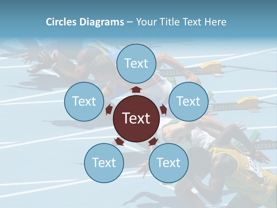 Blue Start Runner PowerPoint Template