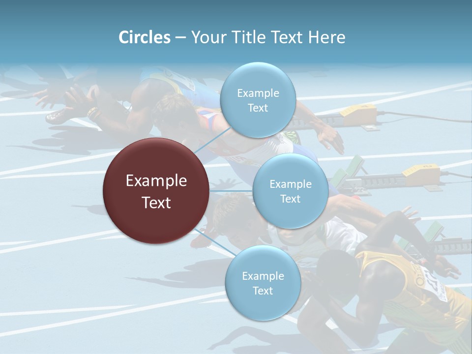 Blue Start Runner PowerPoint Template