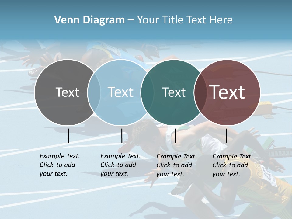 Blue Start Runner PowerPoint Template