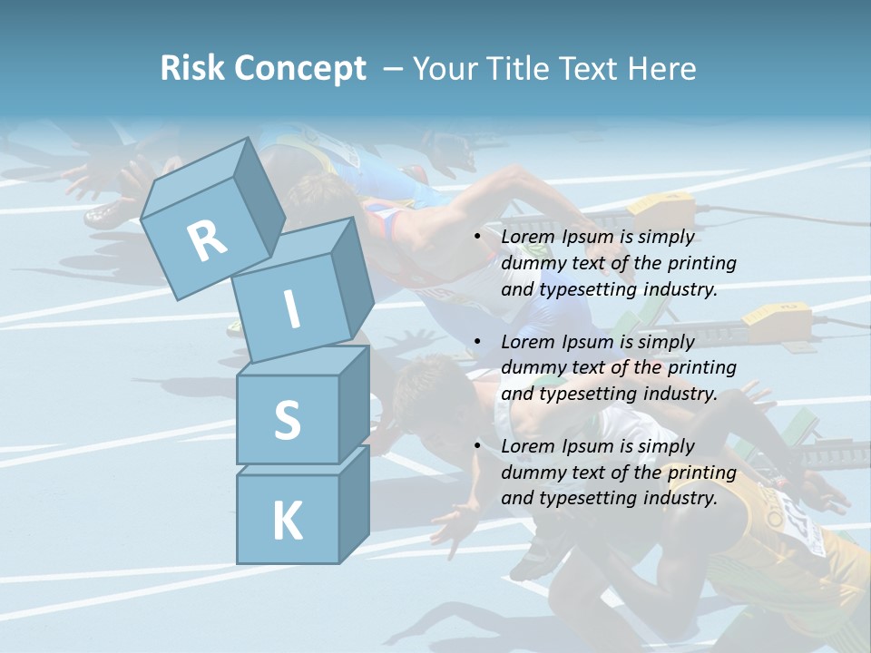 Blue Start Runner PowerPoint Template