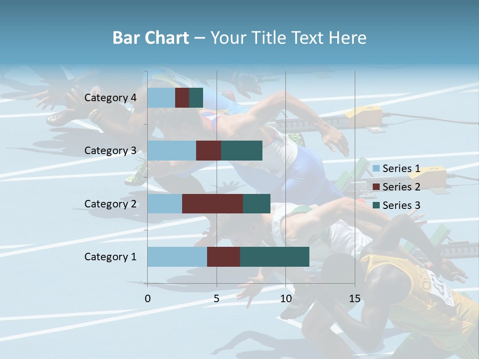 Blue Start Runner PowerPoint Template