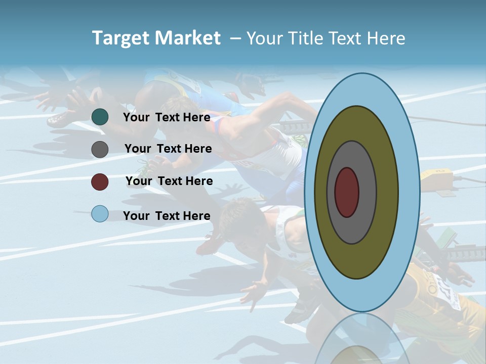 Blue Start Runner PowerPoint Template