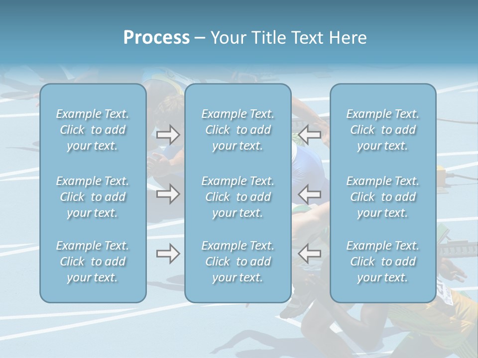 Blue Start Runner PowerPoint Template