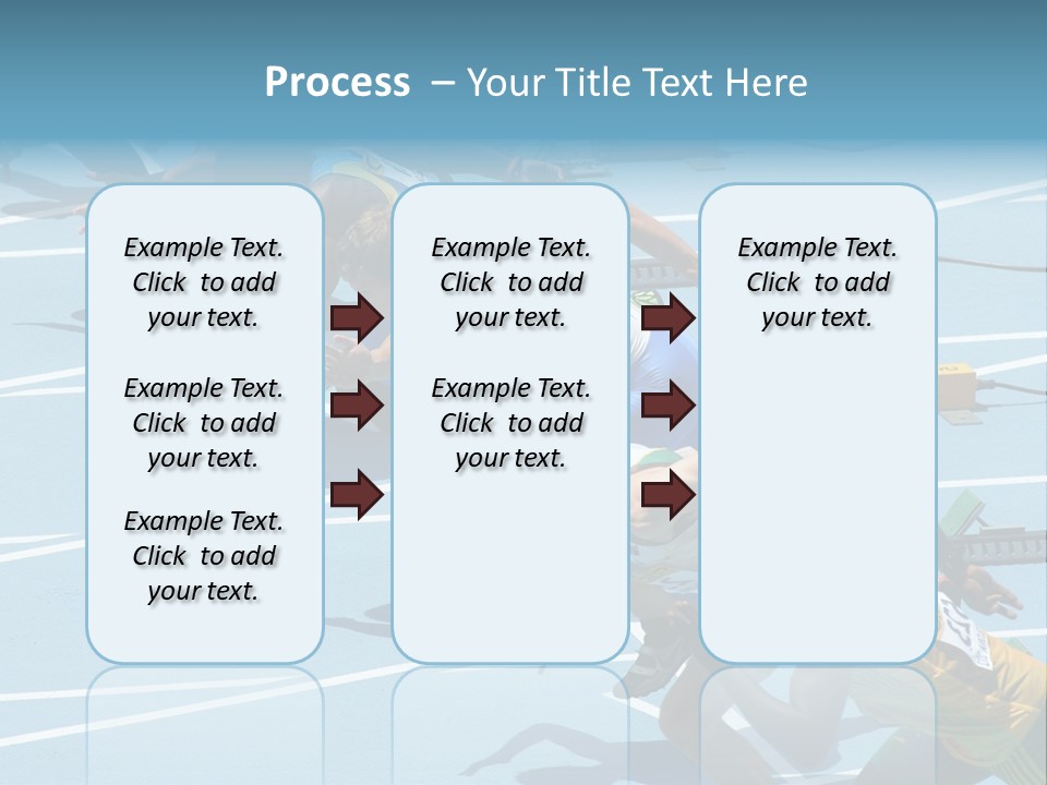 Blue Start Runner PowerPoint Template