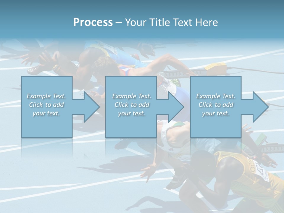 Blue Start Runner PowerPoint Template