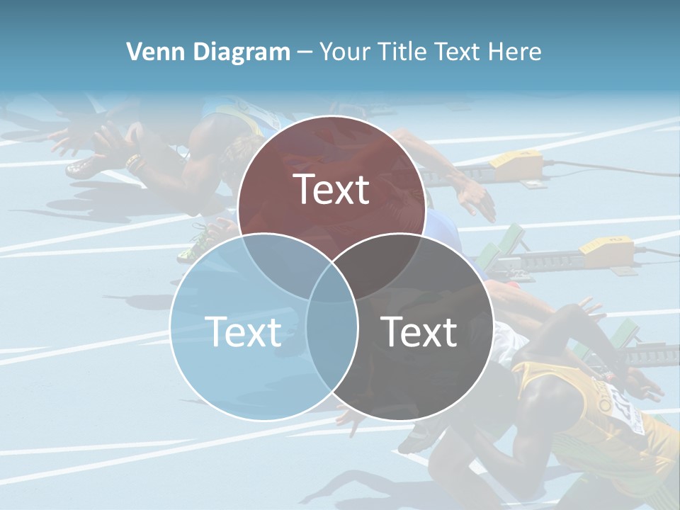 Blue Start Runner PowerPoint Template