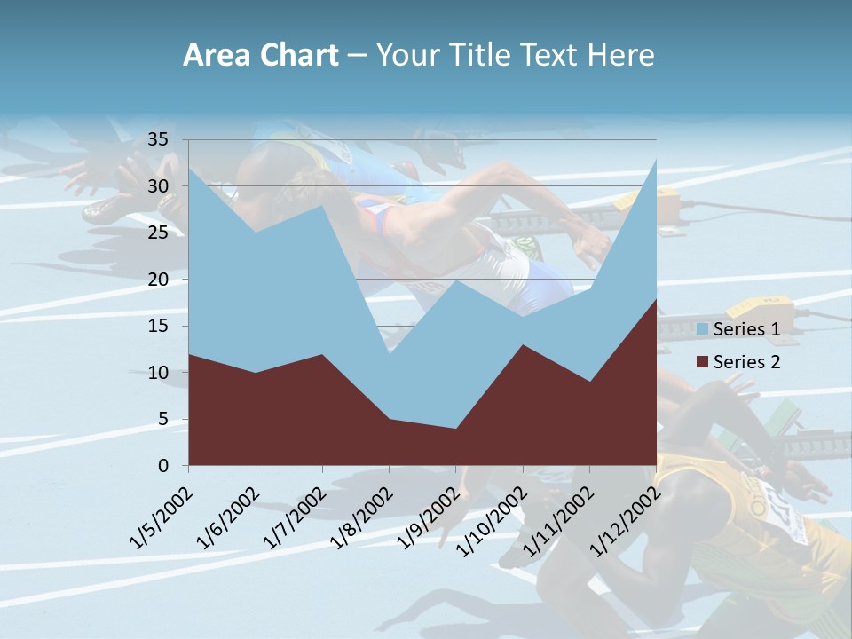 Blue Start Runner PowerPoint Template