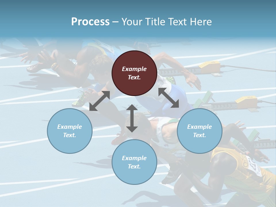 Blue Start Runner PowerPoint Template