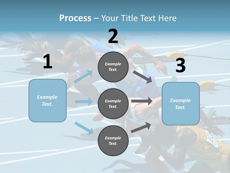 Blue Start Runner PowerPoint Template