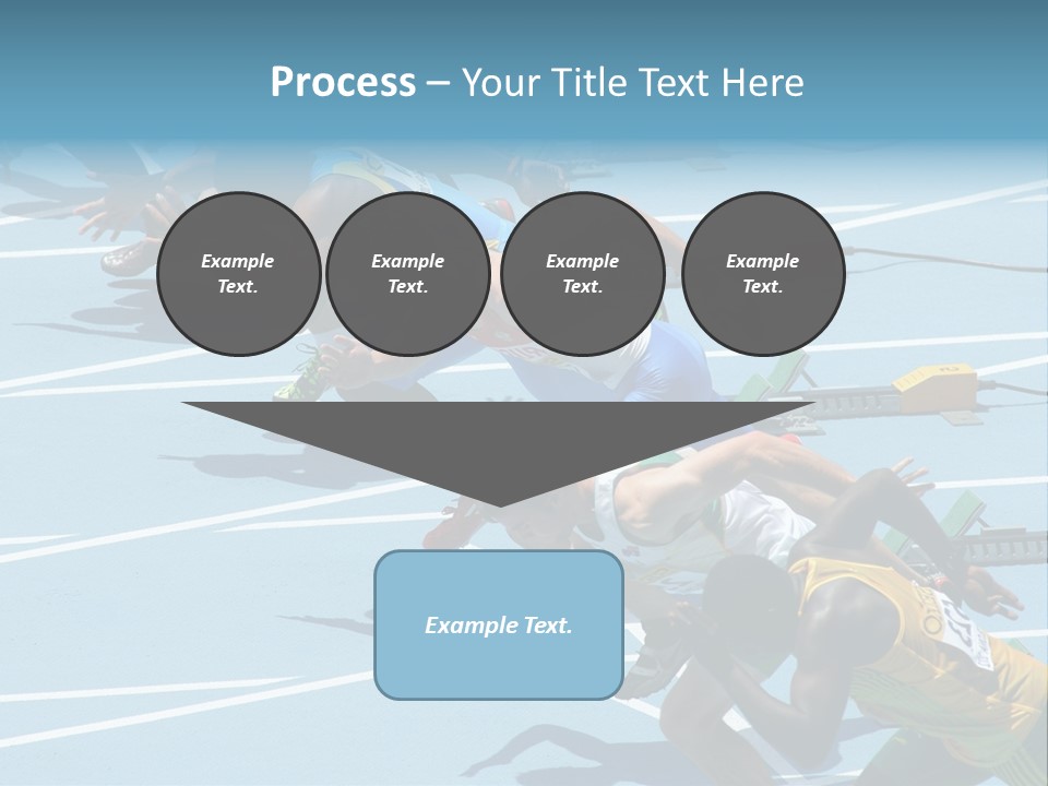 Blue Start Runner PowerPoint Template