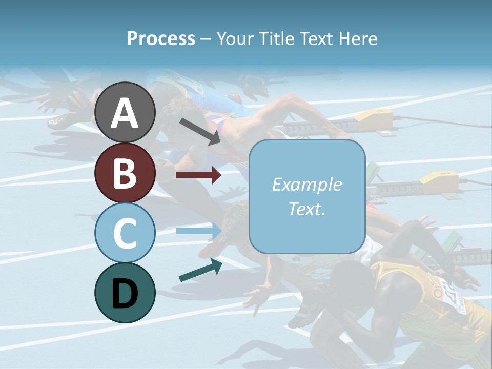 Blue Start Runner PowerPoint Template