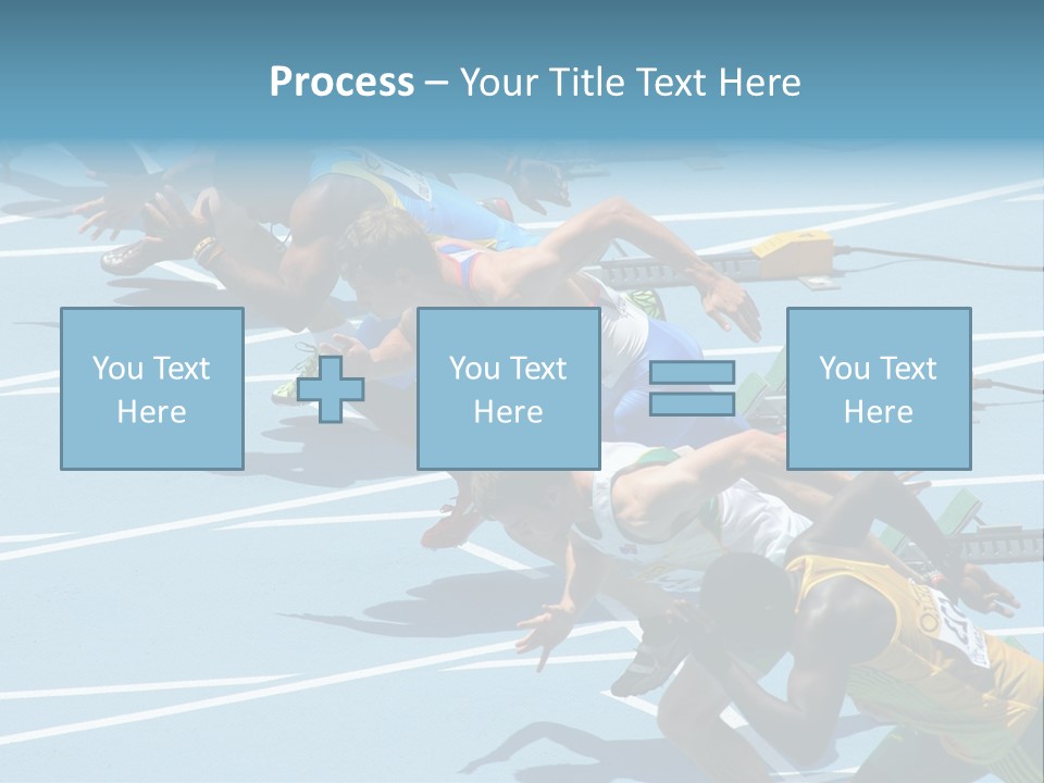 Blue Start Runner PowerPoint Template