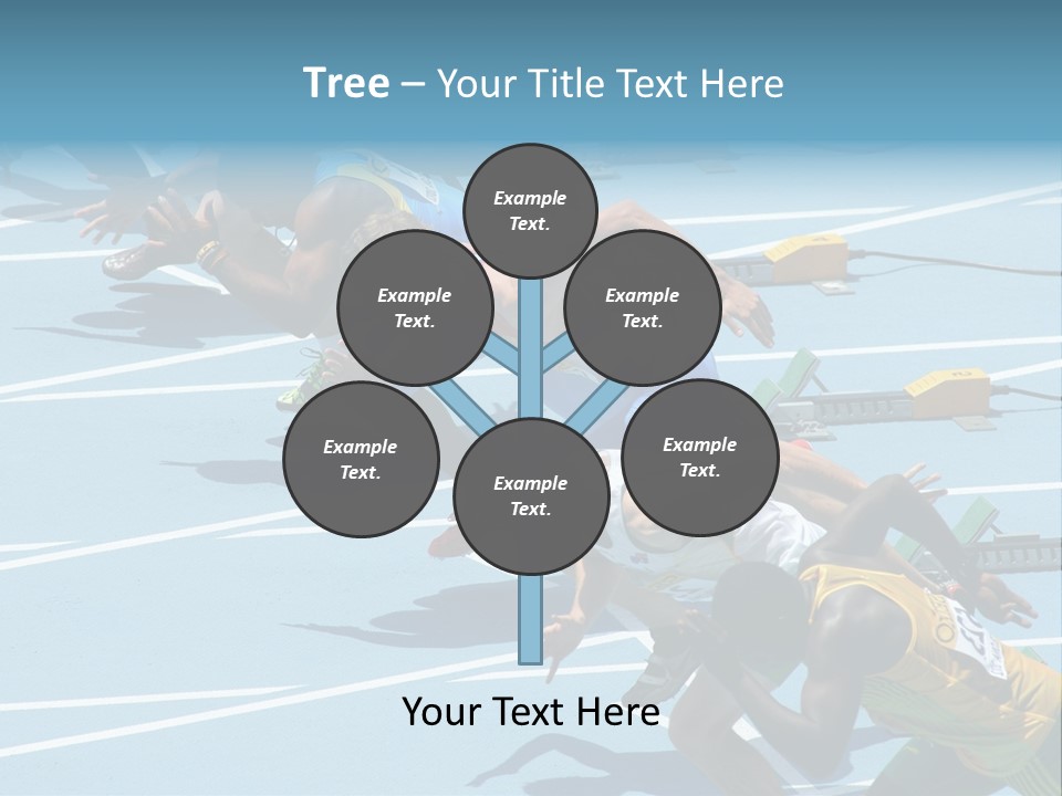 Blue Start Runner PowerPoint Template