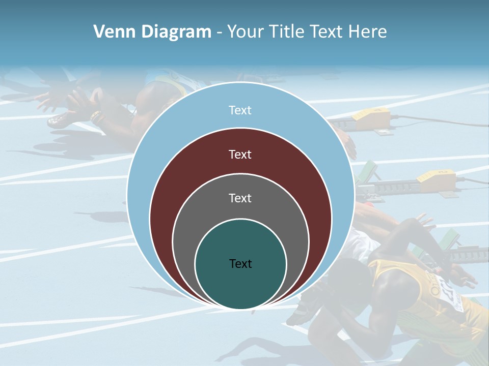 Blue Start Runner PowerPoint Template