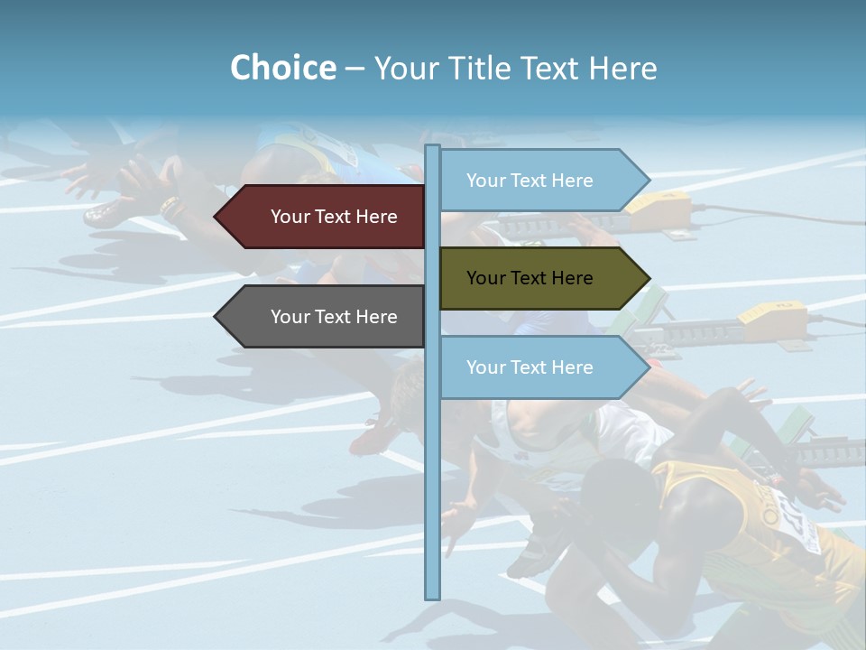 Blue Start Runner PowerPoint Template