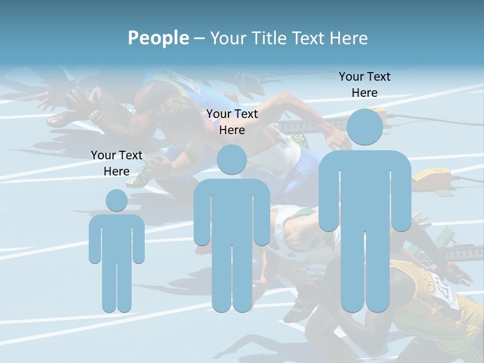Blue Start Runner PowerPoint Template