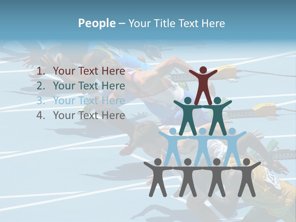 Blue Start Runner PowerPoint Template