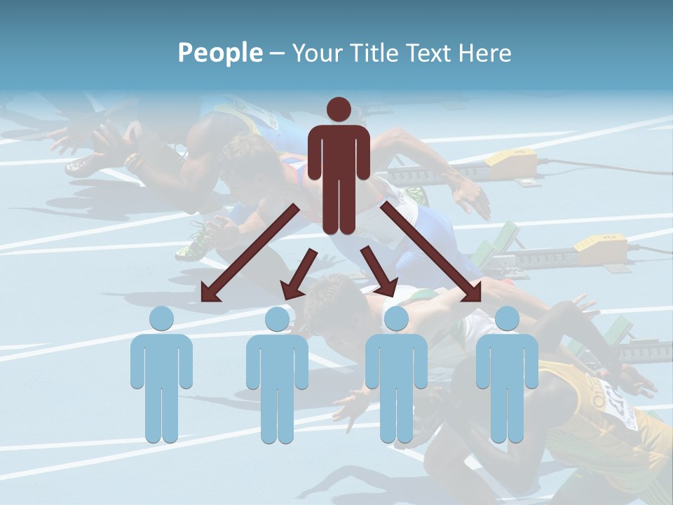 Blue Start Runner PowerPoint Template