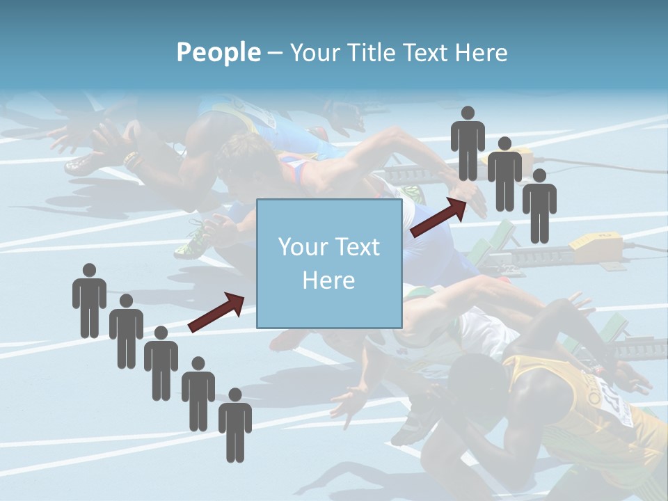 Blue Start Runner PowerPoint Template