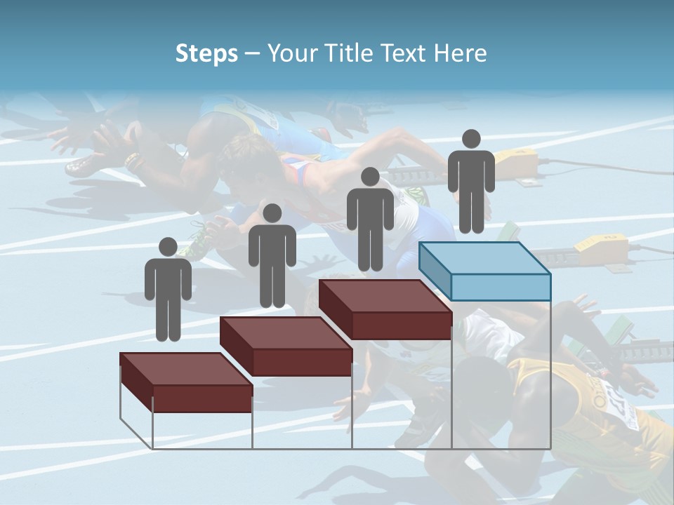 Blue Start Runner PowerPoint Template