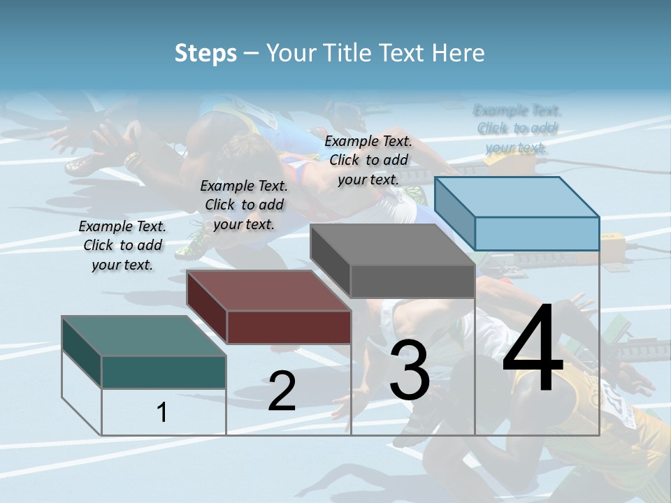 Blue Start Runner PowerPoint Template